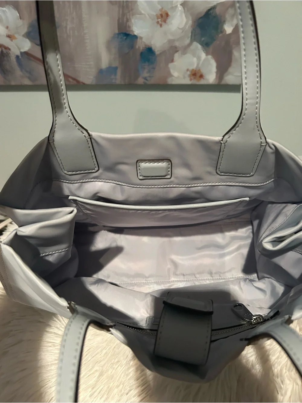 Tory Burch Small Light Blue Ella Tote